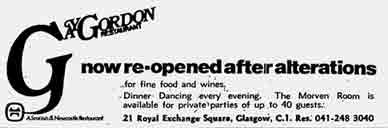 Gay Gordon Advert 1970